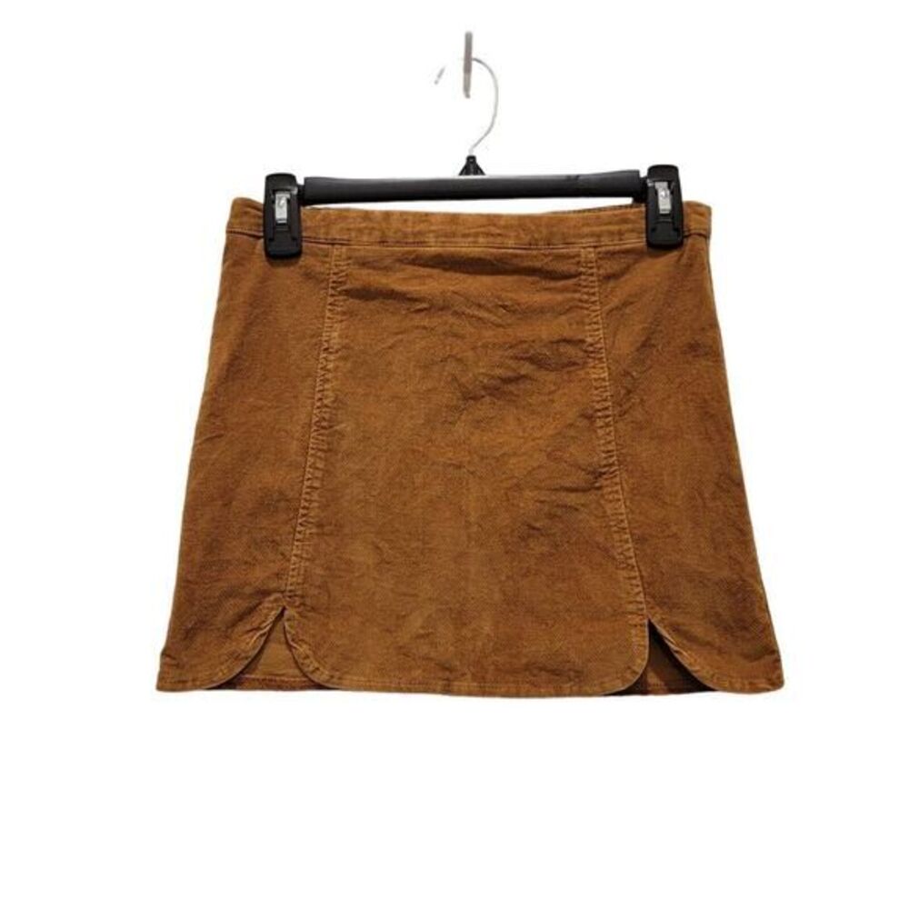 Brandy Melville Camel Suede Scallop Bodycon‎ Raquel Skirt size small